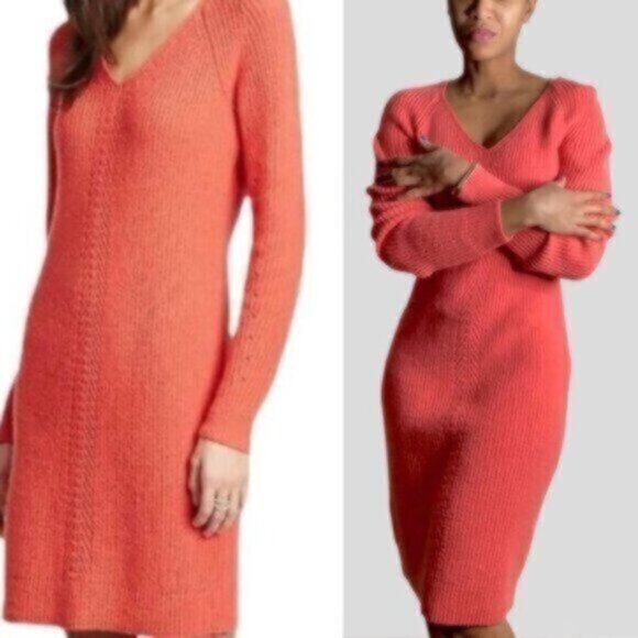 NWT Ann Taylor Women's Dahlia Long Sleeve Cable Sweater Dress - Picture 4 of 16